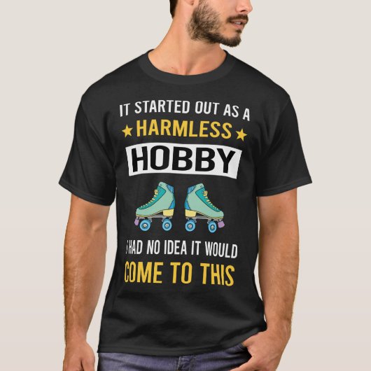 Onschadelijke Hobby Roller Derby Schaatsen Schaats T-shirt (Voorkant)