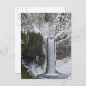 Onscherpe die Waterval door een SneeuwBos wordt Briefkaart (Voorkant / Achterkant)