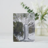 Onscherpe die Waterval door een SneeuwBos wordt Briefkaart (Staand voorkant)