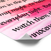 Onschuld afdrukken, waarde Poster papier (mat) (Hoek)