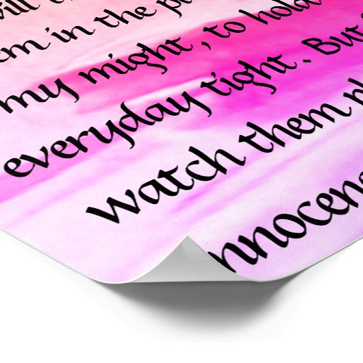 Onschuld afdrukken, waarde Poster papier (mat) (Hoek)