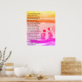 Onschuld afdrukken, waarde Poster papier (mat) (Keuken)