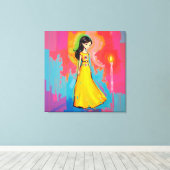 Onschuld en licht canvas afdruk (Insitu (Houten vloer))