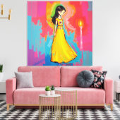 Onschuld en licht canvas afdruk (Insitu (Woonkamer))