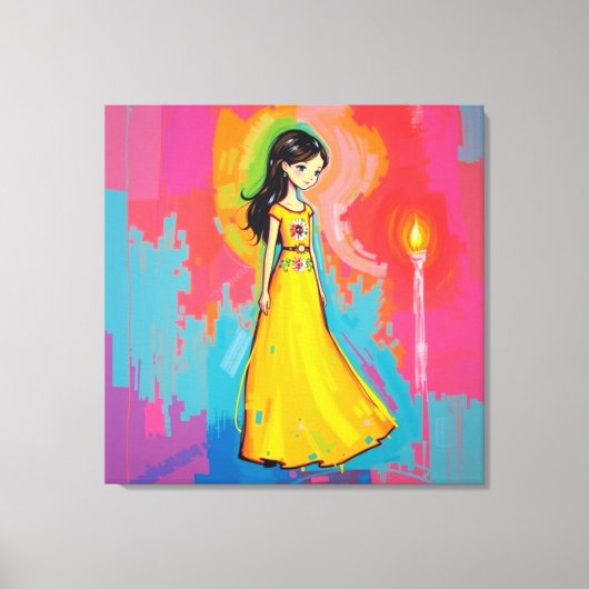 Onschuld en licht canvas afdruk (Voorkant)