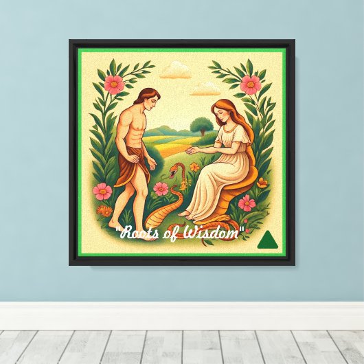 "Onschuld en zonde" Canvas Afdruk (Insitu (Houten vloer))