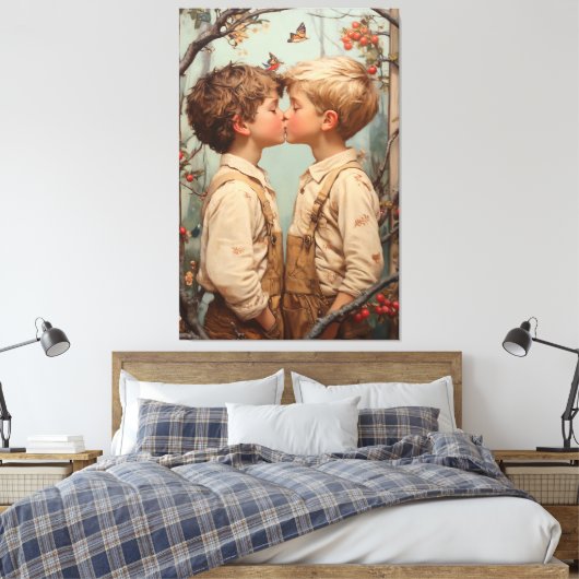 Onschuld in bloei canvas afdruk (Insitu (Slaapkamer))