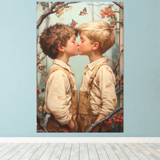 Onschuld in bloei canvas afdruk (Insitu (Houten vloer))