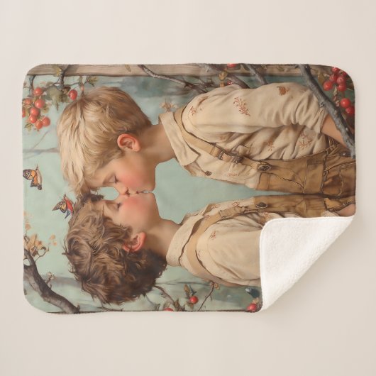 Onschuld in bloei sherpa deken (Voorkant (horizontaal))