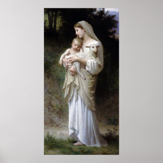 Onschuld (Madonna en Kind), Bouguereau Poster (Voorkant)