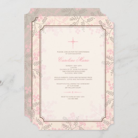 Onschuld religieuze uitnodiging (Voorkant / Achterkant)