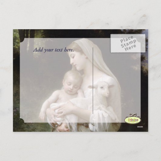 Onschuld van Bougeureau, kerstbriefkaarten Feestdagenkaart (Achterkant)