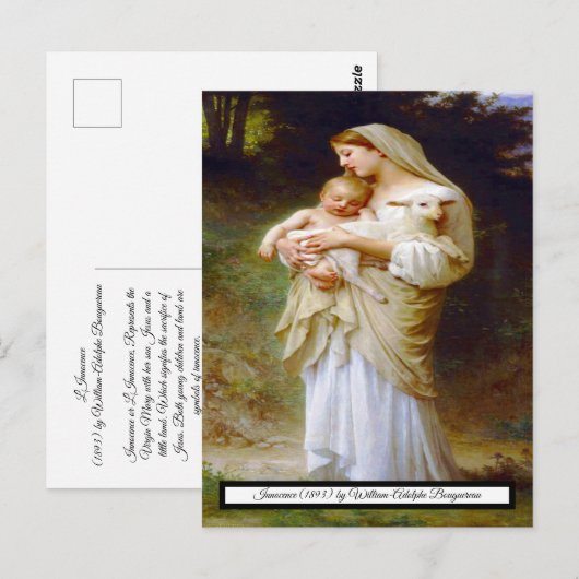 Onschuld van Bouguereau Briefkaart (Voorkant / Achterkant)