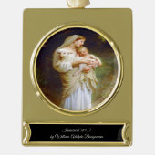 Onschuld van Bouguereau Verguld Banner Ornament (Voorkant)
