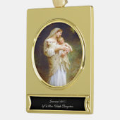 Onschuld van Bouguereau Verguld Banner Ornament (Links)