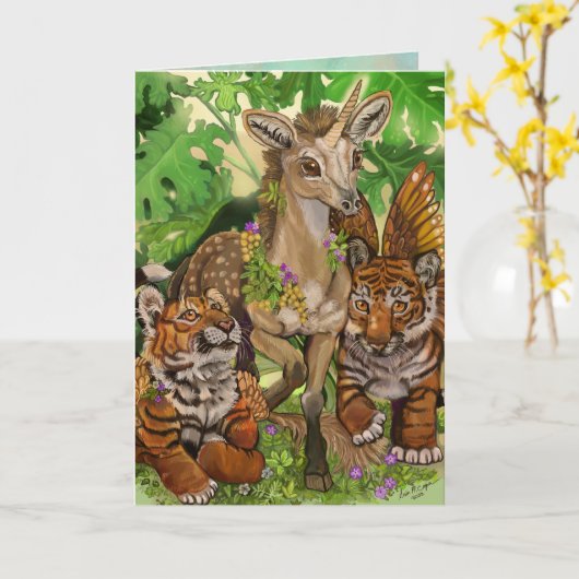 'Onschuld van de nieuwe' Happy Pasen kaart met een (Gele Bloem)