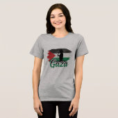 Onschuld van Gaza: een stille bloesem Tri-Blend Shirt (Voorkant volledig)