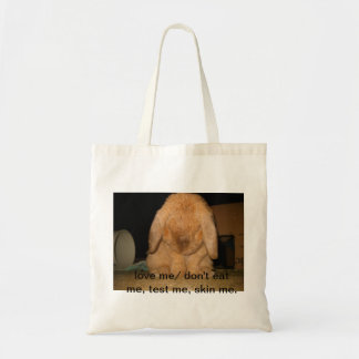 onschuldig konijn tote bag