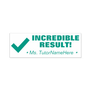 "ONSCHULDIG RESULTAAT!" Bevestiging Rubberstempel Zelfinktende Stempel