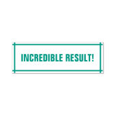 "ONSCHULDIG RESULTAAT!" Rubberstempel Zelfinktende Stempel (Design)