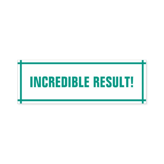 "ONSCHULDIG RESULTAAT!" Rubberstempel Zelfinktende Stempel (Design)