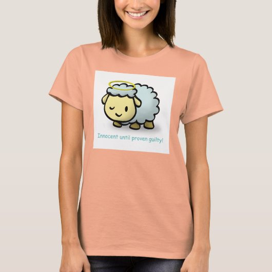 Onschuldig tot bewezen schuld. t-shirt (Voorkant)