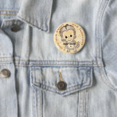 Onschuldige Aap Ronde Button 5,7 Cm (In situ)
