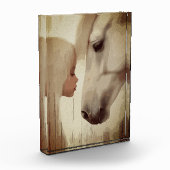 Onschuldige Band – Kind en Paarden Kunst Fotoblokken (Links)