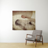 Onschuldige Band – Kind en Paarden Kunst Wandkleed (In Situ (horizontaal))