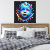 Onschuldige dromen - AI op het werk Canvas Afdruk (Insitu (Slaapkamer))