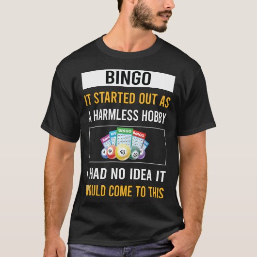 Onschuldige Hobby Bingo T-shirt (Voorkant)