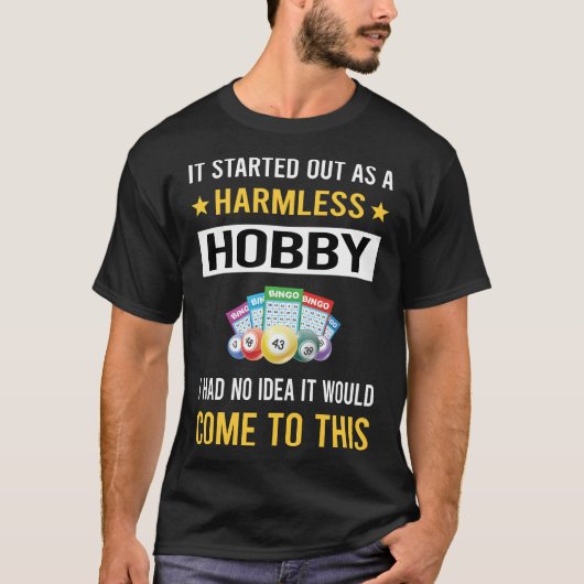 Onschuldige Hobby Bingo T-shirt (Voorkant)