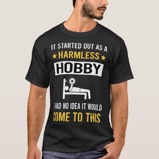 Onschuldige Hobby Bodybuilding Bodybuilder T-shirt (Voorkant)
