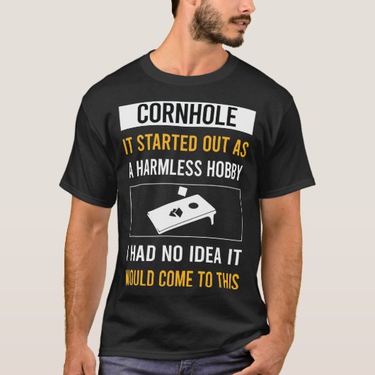 Onschuldige Hobby Cornhole T-shirt (Voorkant)