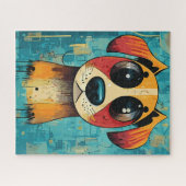 Onschuldige hond legpuzzel (Horizontaal)