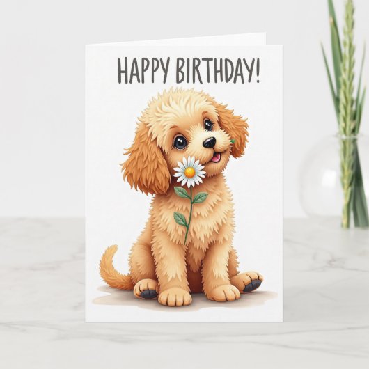 Onschuldige Hond Verjaardagskaart Kaart (Voorkant)