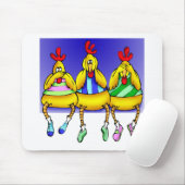 Onschuldige kippen muismat (Met muis)