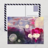 onschuldige kussen briefkaart (Voorkant / Achterkant)