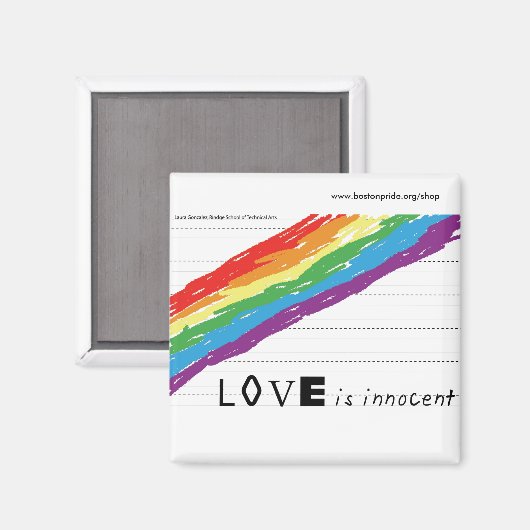 Onschuldige magneet vierkant (Voorkant / Achterkant)