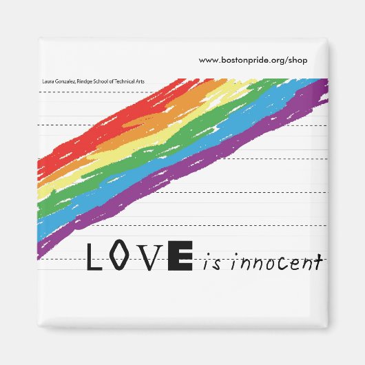 Onschuldige magneet vierkant (Voorkant)