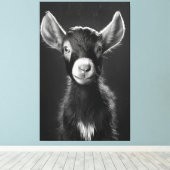 Onschuldige monochromatische minimalistische Baby Canvas Afdruk (Insitu (Houten vloer))