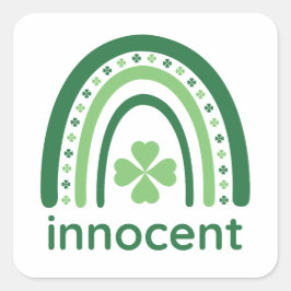 onschuldige naam Clover Boho Rainbow Vierkante Sticker