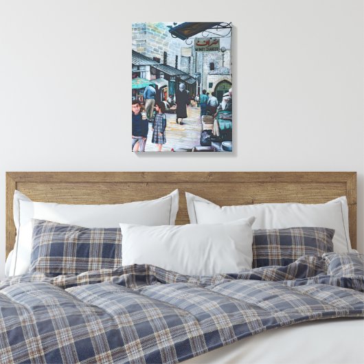 Onschuldige ogen van het oude Jeruzalem Canvas Afdruk (Insitu (Slaapkamer))