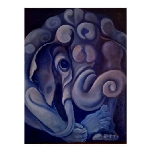 Onschuldige olifant perfect poster (Voorkant)