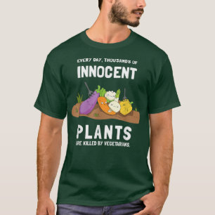 Onschuldige Planten gedood door een vegetarische S T-shirt
