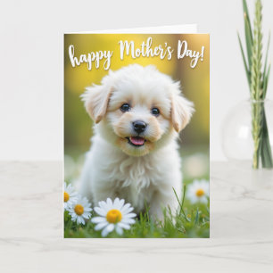 Onschuldige Puppy Moederdag Kaart
