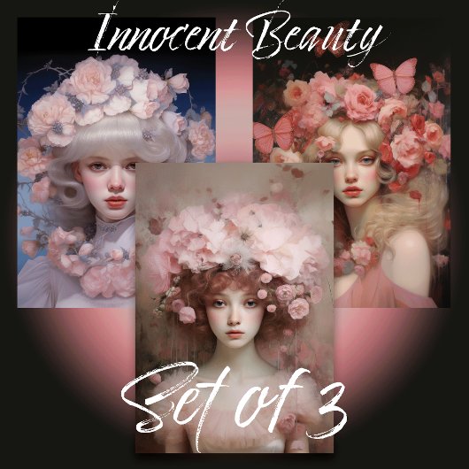 Onschuldige schoonheid - Een vrouwenportret en blo Inpakpapier Vel