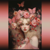 Onschuldige schoonheid - Een vrouwenportret en blo Inpakpapier Vel