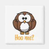 Onschuldige uil - "Hoo me?" Magneet (Voorkant)