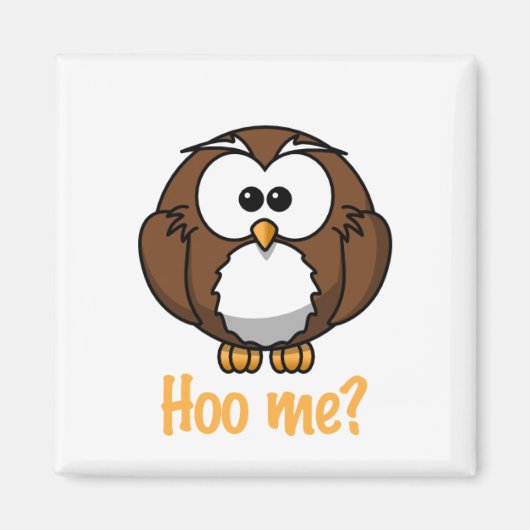 Onschuldige uil - "Hoo me?" Magneet (Voorkant)